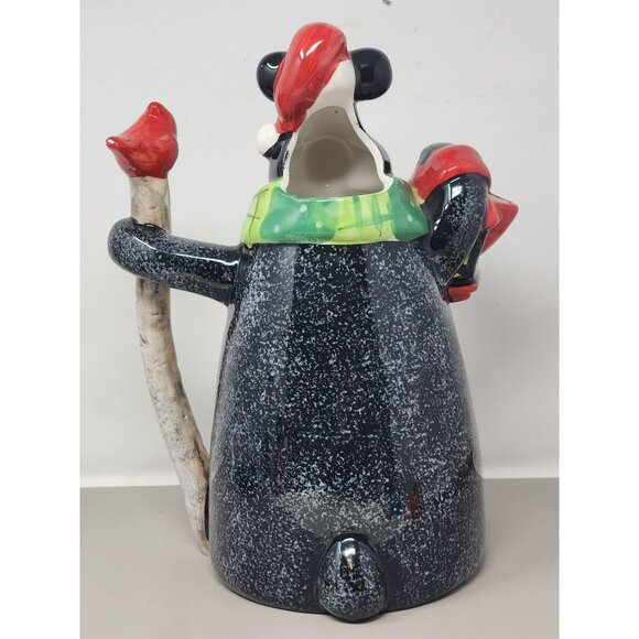Vintage Christmas Santa Bear With‎ Cardinal and Red Lantern Decorative Pitcher - Picture 3 of 15
